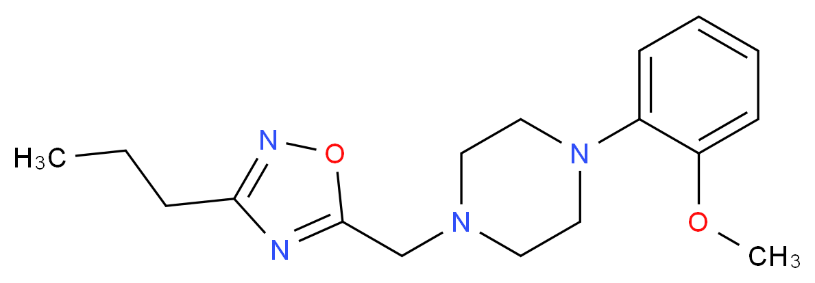 1-(2-methoxyphenyl)-4-[(3-propyl-1,2,4-oxadiazol-5-yl)methyl]piperazine_分子结构_CAS_)