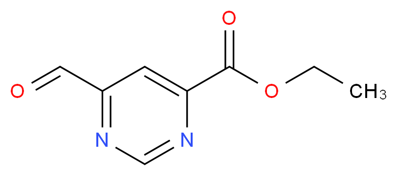 ethyl 6-formylpyrimidine-4-carboxylate_分子结构_CAS_944901-42-2