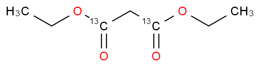 丙二酸二乙酯-1,3-13C2_分子结构_CAS_77386-82-4)