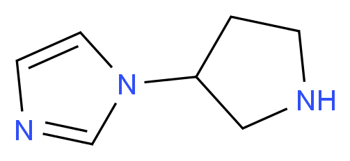 1-pyrrolidin-3-yl-1H-imidazole_分子结构_CAS_64074-20-0)