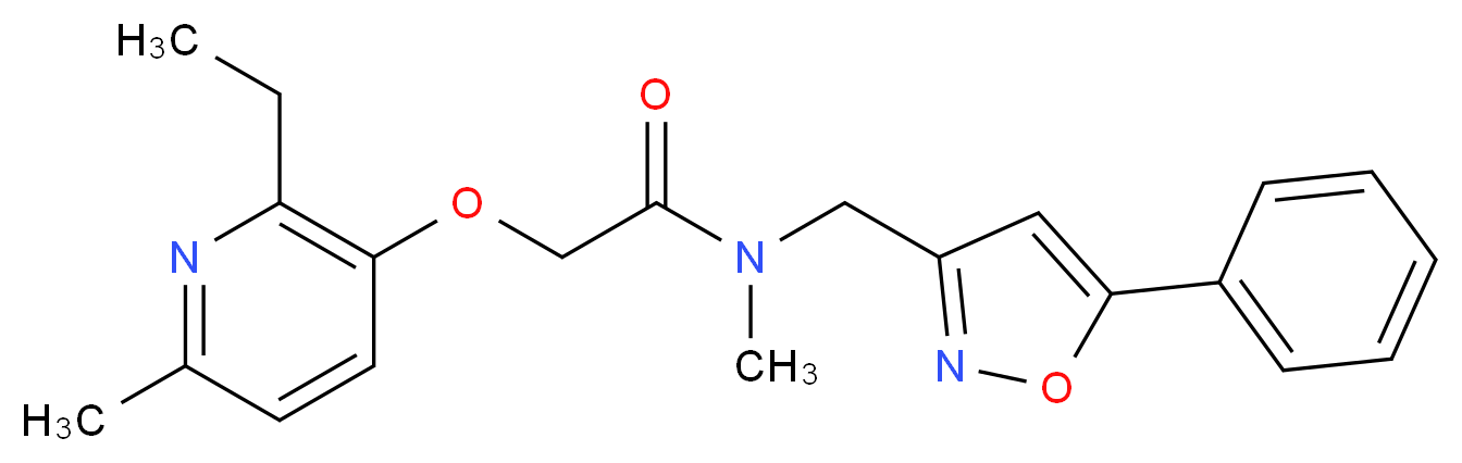 2-[(2-ethyl-6-methylpyridin-3-yl)oxy]-N-methyl-N-[(5-phenylisoxazol-3-yl)methyl]acetamide_分子结构_CAS_)