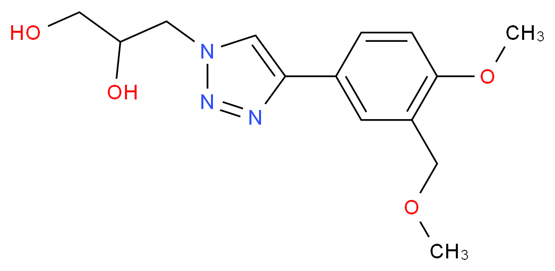 3-{4-[4-methoxy-3-(methoxymethyl)phenyl]-1H-1,2,3-triazol-1-yl}propane-1,2-diol_分子结构_CAS_)