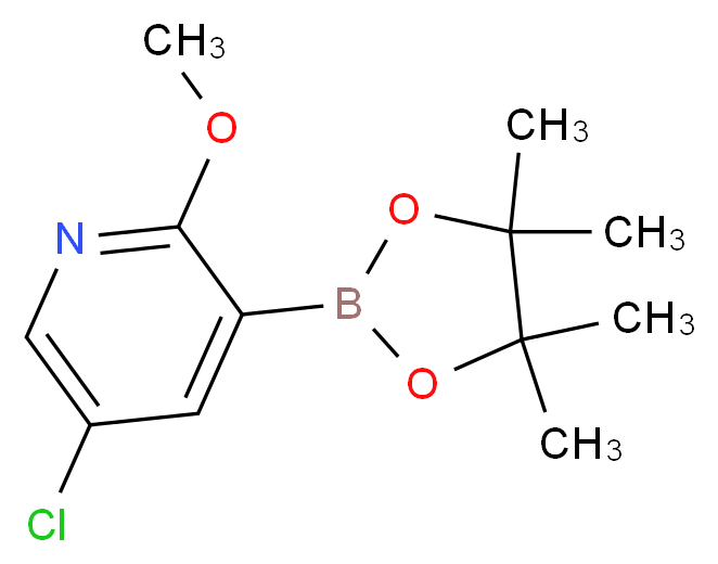 5-Chloro-2-methoxy-3-(4,4,5,5-tetramethyl-1,3,2-dioxaborolan-2-yl)pyridine_分子结构_CAS_1083168-96-0)