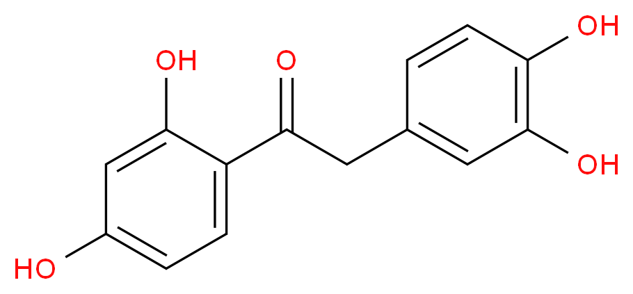 1-(2,4-dihydroxyphenyl)-2-(3,4-dihydroxyphenyl)ethan-1-one_分子结构_CAS_887354-66-7