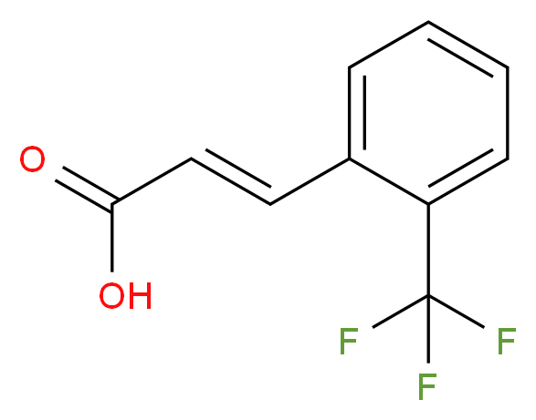 2-(三氟甲基)肉桂酸_分子结构_CAS_2062-25-1)