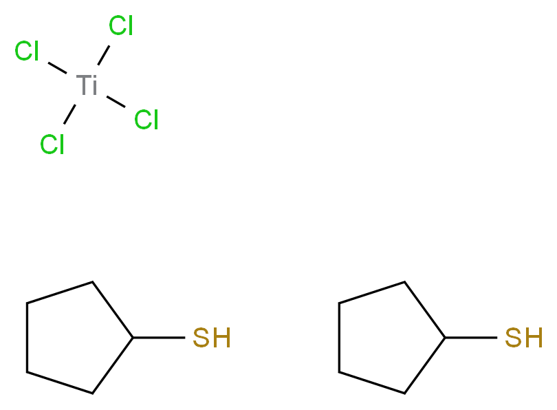 bis(cyclopentanethiol); tetrachlorotitanium_分子结构_CAS_149391-24-2