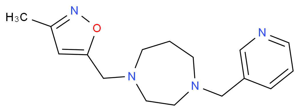 1-[(3-methylisoxazol-5-yl)methyl]-4-(pyridin-3-ylmethyl)-1,4-diazepane_分子结构_CAS_)