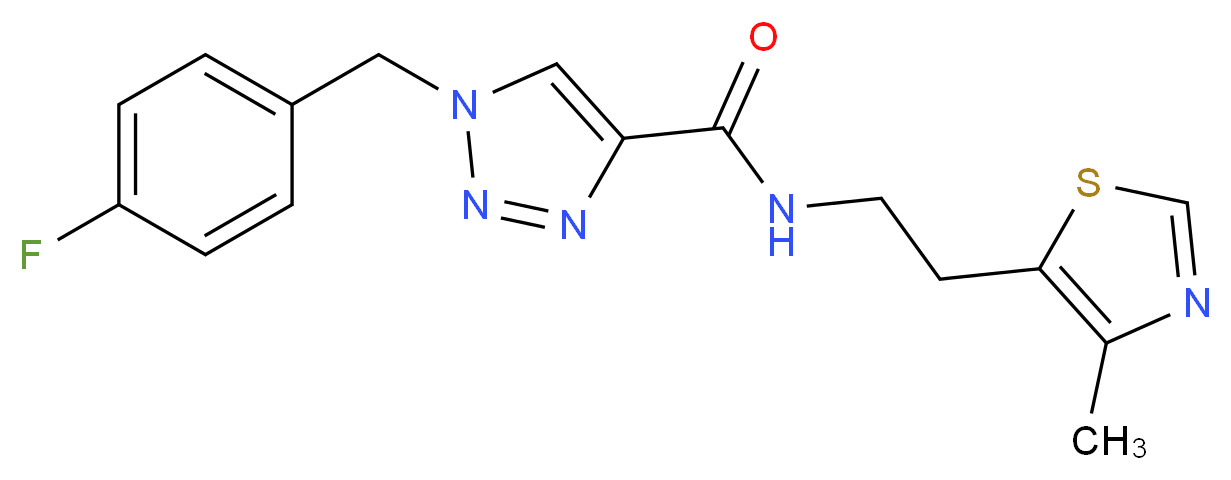 1-(4-fluorobenzyl)-N-[2-(4-methyl-1,3-thiazol-5-yl)ethyl]-1H-1,2,3-triazole-4-carboxamide_分子结构_CAS_)