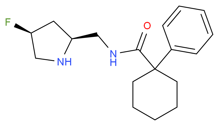 N-{[(2S,4S)-4-fluoropyrrolidin-2-yl]methyl}-1-phenylcyclohexanecarboxamide_分子结构_CAS_)