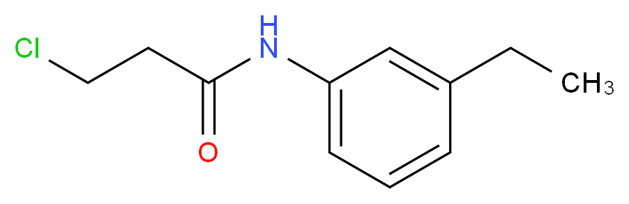 3-chloro-N-(3-ethylphenyl)propanamide_分子结构_CAS_573997-99-6