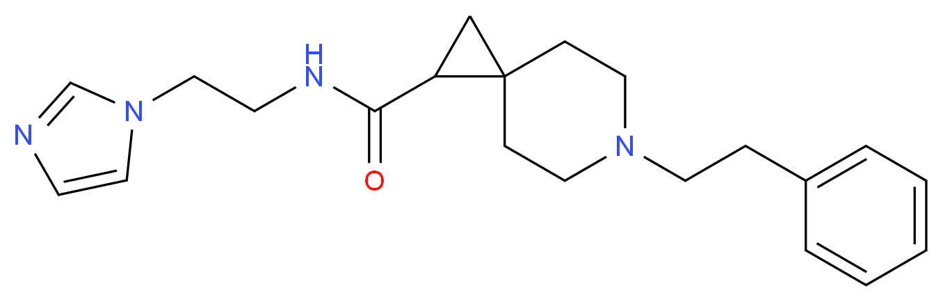 N-[2-(1H-imidazol-1-yl)ethyl]-6-(2-phenylethyl)-6-azaspiro[2.5]octane-1-carboxamide_分子结构_CAS_)