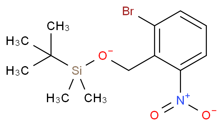 (2-Bromo-6-nitrobenzyloxy)(tert-butyl)dimethylsilane_分子结构_CAS_1147531-02-9)