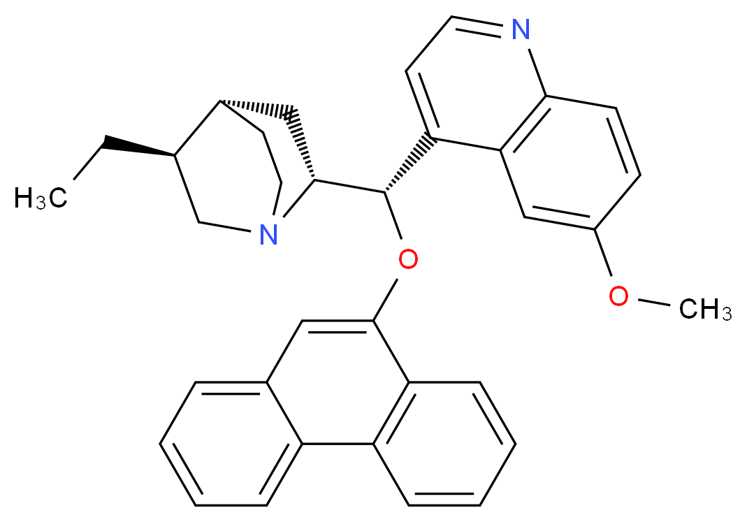 4-[(S)-[(2R,4S,5S)-5-ethyl-1-azabicyclo[2.2.2]octan-2-yl](phenanthren-9-yloxy)methyl]-6-methoxyquinoline_分子结构_CAS_135042-88-5