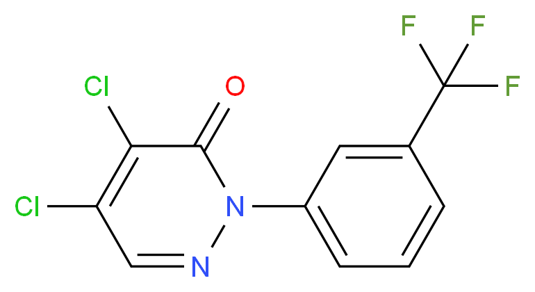 4,5-dichloro-2-[3-(trifluoromethyl)phenyl]pyridazin-3(2H)-one_分子结构_CAS_)