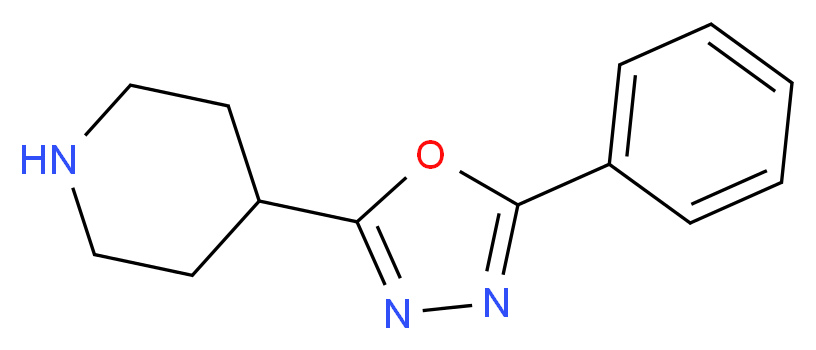 4-(5-Phenyl-1,3,4-oxadiazol-2-yl)piperidine_分子结构_CAS_280110-78-3)