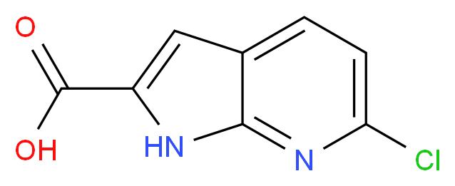 6-Chloro-1H-pyrrolo[2,3-b]pyridine-2-carboxylic acid_分子结构_CAS_800402-07-7)