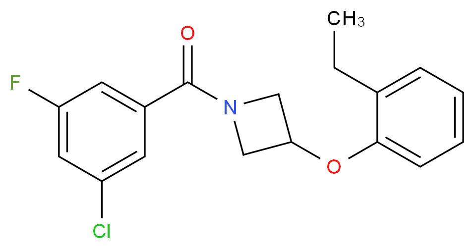 1-(3-chloro-5-fluorobenzoyl)-3-(2-ethylphenoxy)azetidine_分子结构_CAS_)