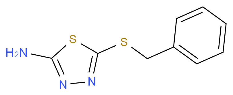 5-Benzylsulfanyl[1,3,4]thiadiazol-2-ylamine_分子结构_CAS_25660-71-3)