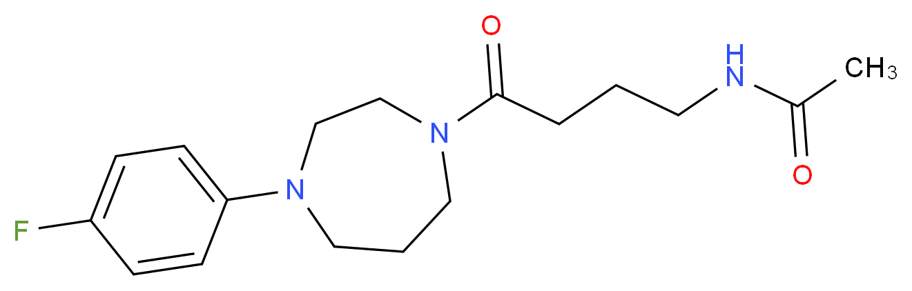 N-{4-[4-(4-fluorophenyl)-1,4-diazepan-1-yl]-4-oxobutyl}acetamide_分子结构_CAS_)