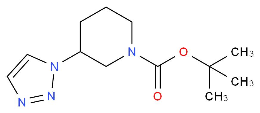 TERT-BUTYL 3-(1H-1,2,3-TRIAZOL-1-YL)PIPERIDINE-1-CARBOXYLATE_分子结构_CAS_)