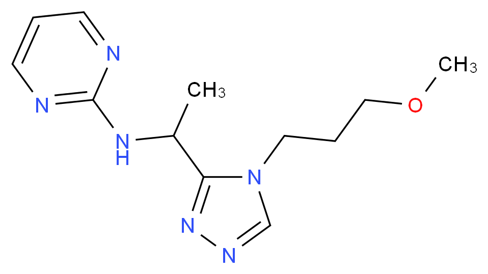 N-{1-[4-(3-methoxypropyl)-4H-1,2,4-triazol-3-yl]ethyl}pyrimidin-2-amine_分子结构_CAS_)