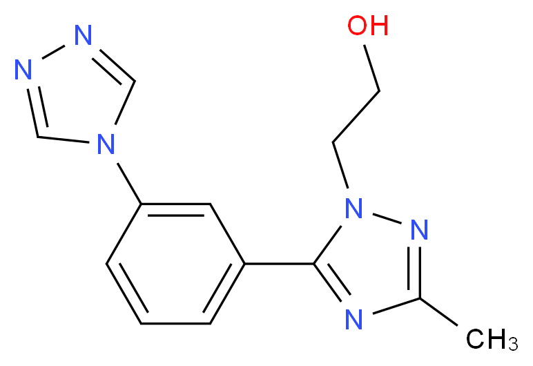 2-{3-methyl-5-[3-(4H-1,2,4-triazol-4-yl)phenyl]-1H-1,2,4-triazol-1-yl}ethanol_分子结构_CAS_)