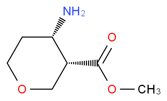 (3S,4S)-Methyl 4-aminotetrahydro-2H-pyran-3-carboxylate_分子结构_CAS_785776-21-8)