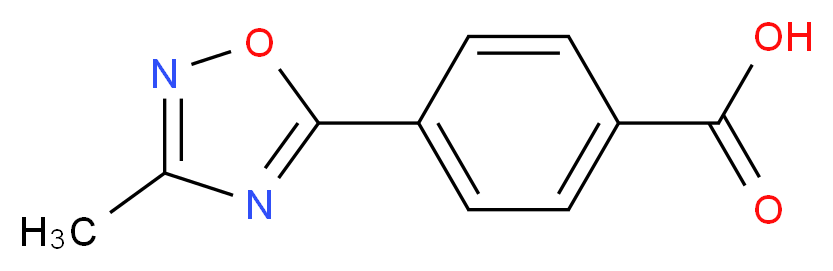4-(3-methyl-1,2,4-oxadiazol-5-yl)benzoic acid_分子结构_CAS_851048-56-1