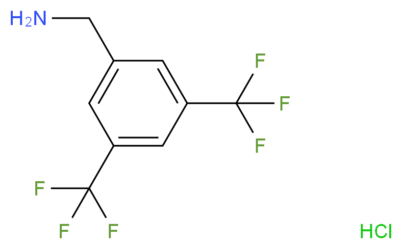 [3,5-bis(trifluoromethyl)phenyl]methanamine hydrochloride_分子结构_CAS_42365-62-8