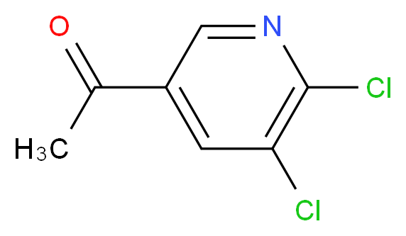 1-(5,6-DICHLORO-PYRIDIN-3-YL)-ETHANONE_分子结构_CAS_120800-05-7)