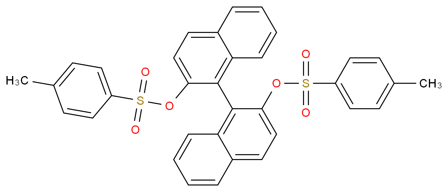 1-{2-[(4-methylbenzenesulfonyl)oxy]naphthalen-1-yl}naphthalen-2-yl 4-methylbenzene-1-sulfonate_分子结构_CAS_128544-06-9