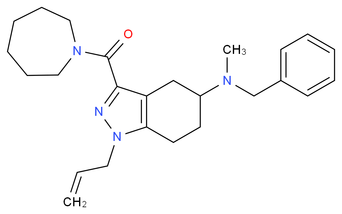 1-allyl-3-(1-azepanylcarbonyl)-N-benzyl-N-methyl-4,5,6,7-tetrahydro-1H-indazol-5-amine_分子结构_CAS_)