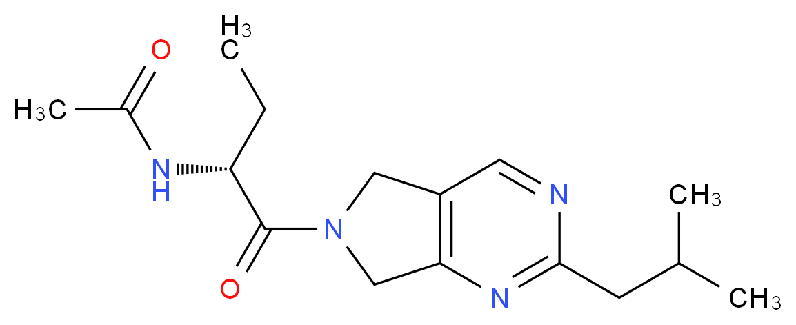N-{(1R)-1-[(2-isobutyl-5,7-dihydro-6H-pyrrolo[3,4-d]pyrimidin-6-yl)carbonyl]propyl}acetamide_分子结构_CAS_)