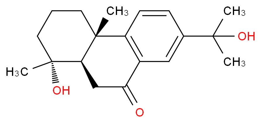 (1R,4aS,10aR)-1-hydroxy-7-(2-hydroxypropan-2-yl)-1,4a-dimethyl-1,2,3,4,4a,9,10,10a-octahydrophenanthren-9-one_分子结构_CAS_213329-46-5