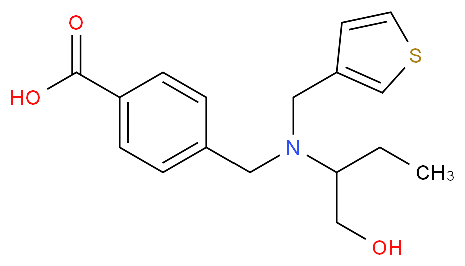 4-{[[1-(hydroxymethyl)propyl](3-thienylmethyl)amino]methyl}benzoic acid_分子结构_CAS_)