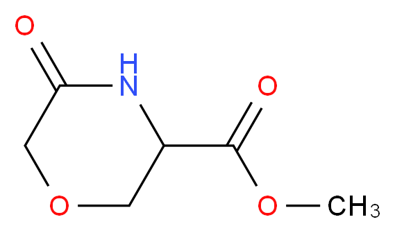 methyl 5-oxomorpholine-3-carboxylate_分子结构_CAS_1255098-49-7