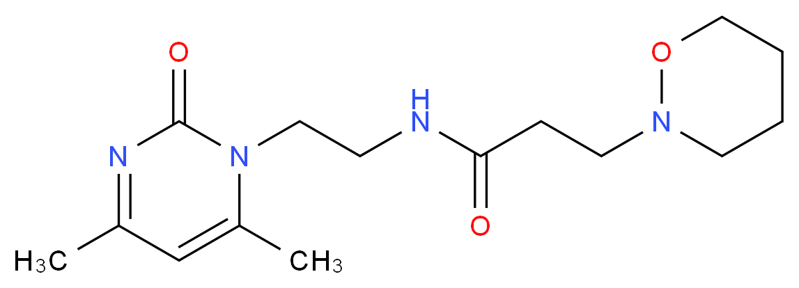 N-[2-(4,6-dimethyl-2-oxopyrimidin-1(2H)-yl)ethyl]-3-(1,2-oxazinan-2-yl)propanamide_分子结构_CAS_)