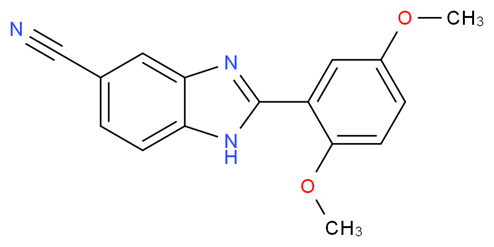 2-(2,5-dimethoxyphenyl)-1H-benzimidazole-5-carbonitrile_分子结构_CAS_)
