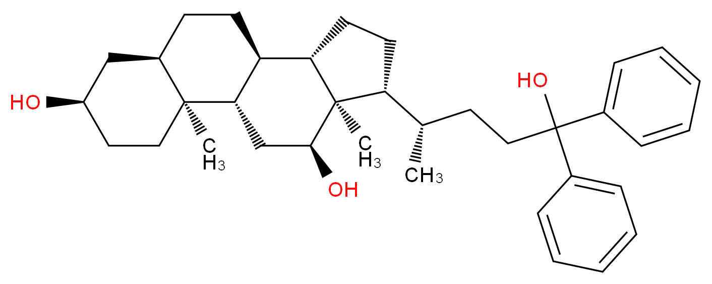 (1S,2S,5R,7R,10R,11S,14R,15R,16S)-14-[(2S)-5-hydroxy-5,5-diphenylpentan-2-yl]-2,15-dimethyltetracyclo[8.7.0.0<sup>2</sup>,<sup>7</sup>.0<sup>1</sup><sup>1</sup>,<sup>1</sup><sup>5</sup>]heptadecane-5,16-diol_分子结构_CAS_83116-96-5