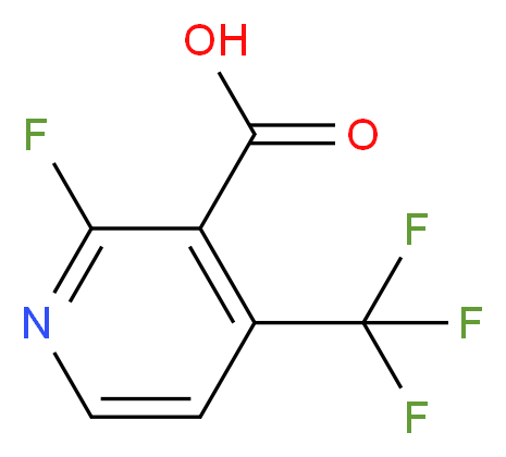 2-Fluoro-4-(trifluoromethyl)pyridine-3-carboxylic acid_分子结构_CAS_1040681-74-0)