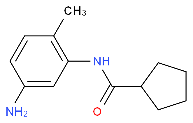 N-(5-amino-2-methylphenyl)cyclopentanecarboxamide_分子结构_CAS_926228-27-5