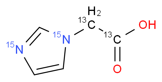 2-[(1,3-<sup>1</sup><sup>5</sup>N<sub>2</sub>)-1H-imidazol-1-yl](1,2-<sup>1</sup><sup>3</sup>C<sub>2</sub>)acetic acid_分子结构_CAS_1184983-00-3