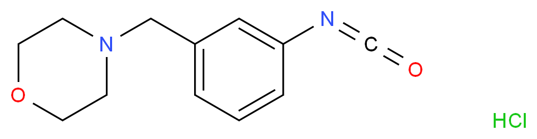 4-[(3-isocyanatophenyl)methyl]morpholine hydrochloride_分子结构_CAS_166740-66-5