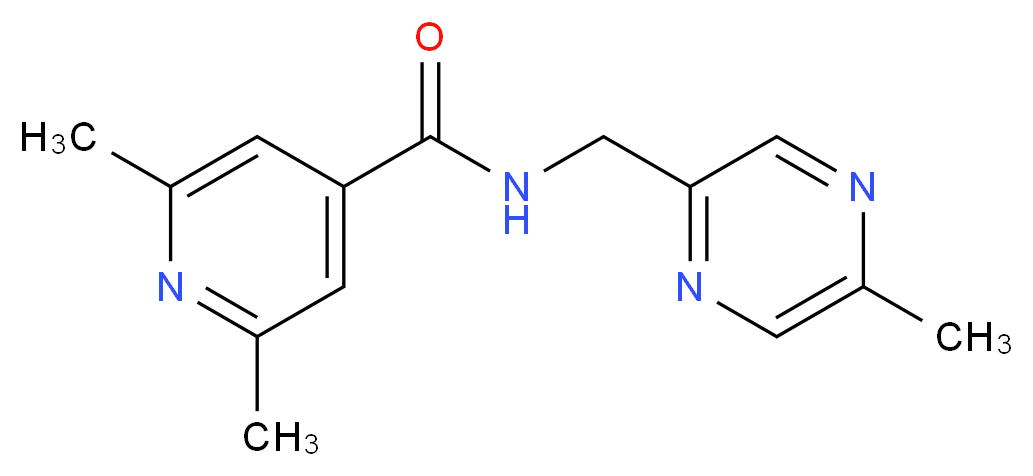 2,6-dimethyl-N-[(5-methylpyrazin-2-yl)methyl]isonicotinamide_分子结构_CAS_)