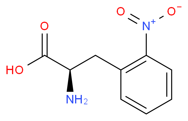 (2R)-2-amino-3-(2-nitrophenyl)propanoic acid_分子结构_CAS_19883-75-1