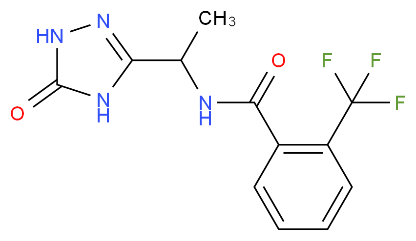 N-[1-(5-oxo-4,5-dihydro-1H-1,2,4-triazol-3-yl)ethyl]-2-(trifluoromethyl)benzamide_分子结构_CAS_)