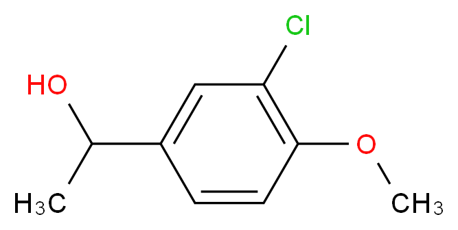 1-(3-chloro-4-methoxyphenyl)ethan-1-ol_分子结构_CAS_)