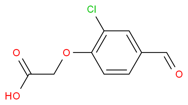 2-(2-chloro-4-formylphenoxy)acetic acid_分子结构_CAS_52268-20-9