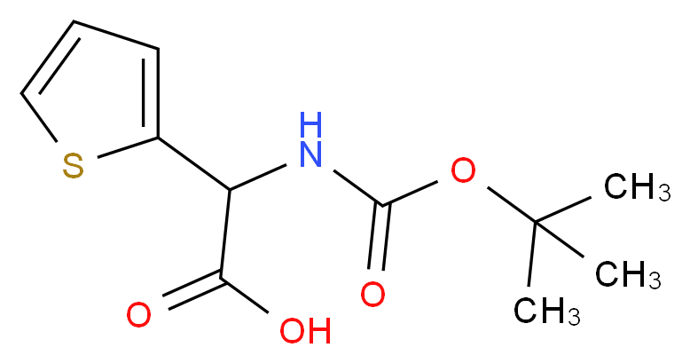 Boc-DL-(2-thienyl)glycine_分子结构_CAS_28044-76-0)