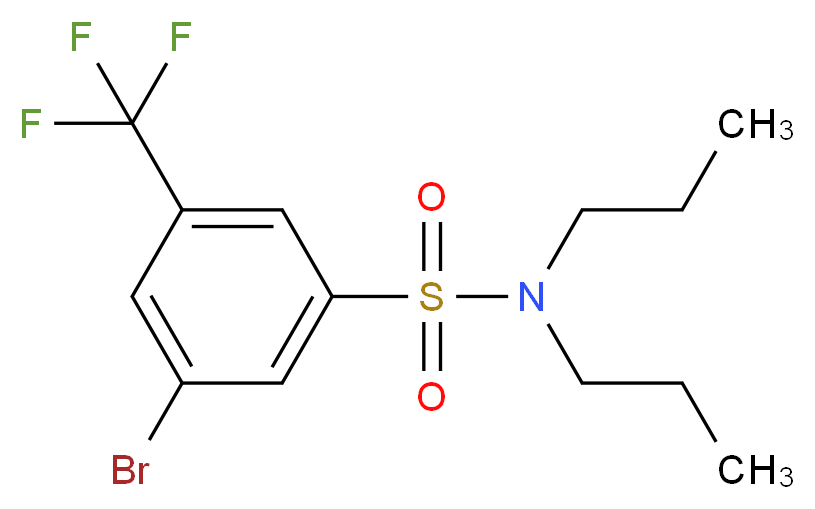 3-bromo-N,N-dipropyl-5-(trifluoromethyl)benzene-1-sulfonamide_分子结构_CAS_957062-78-1